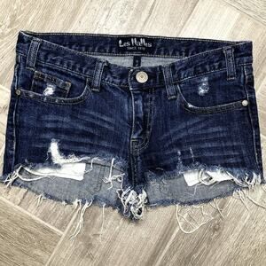 Les Halles Medium blue distressed Denim Shorts 26